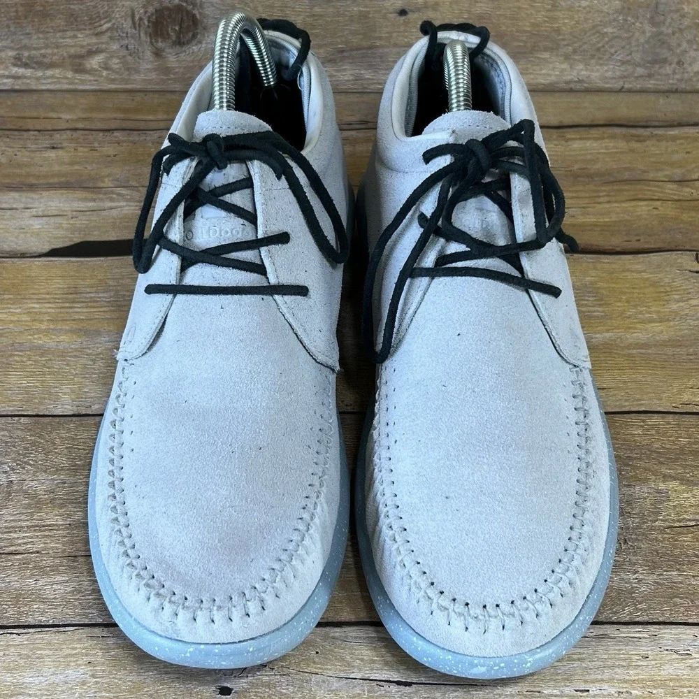 Worldboots Sz 8  Mens Moccasin Sneakers 100% Leather‎ Suede Light blue Color